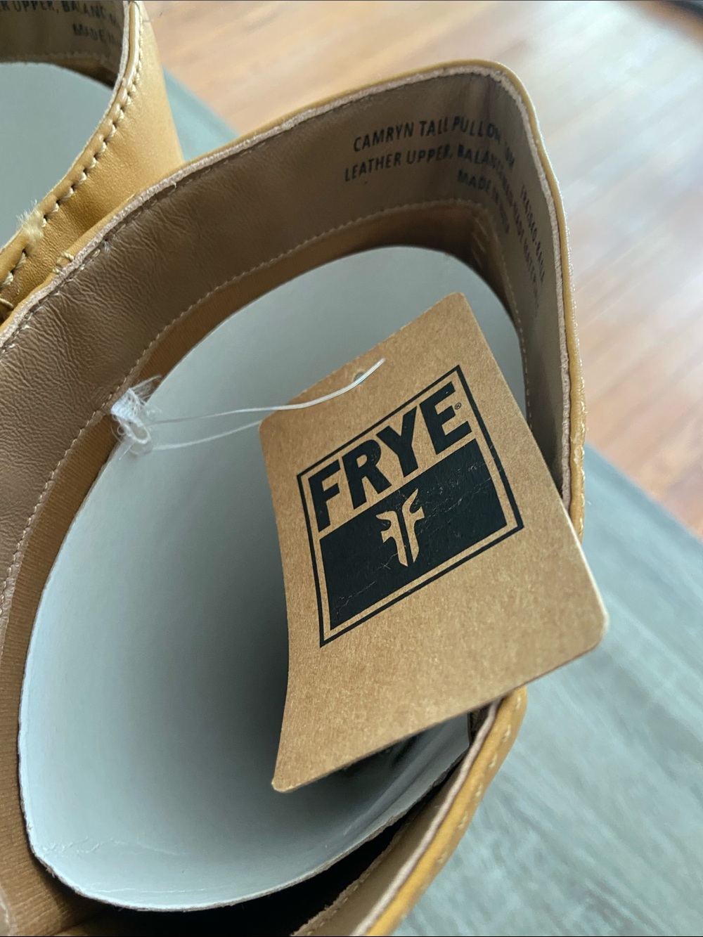 Frye Tall Leather Boots in Mustard Yellow - Picture 6 of 11